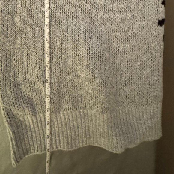 Men's Vintage Jacquard Sweater  US size M 22" Wide / Gray NWOT - Picture 4 of 4